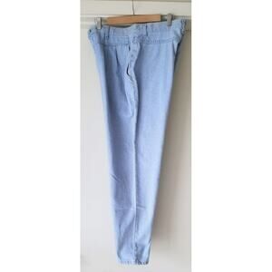 LEE relaxed fit pleated front light blue denim mom jeans 18 petite 90s vintage